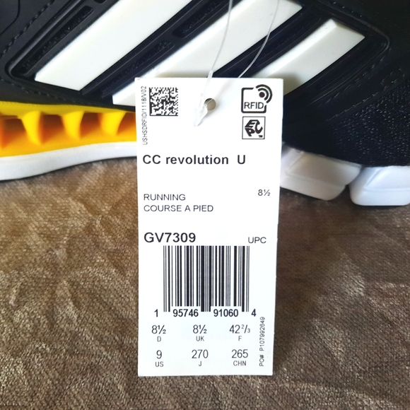 Adidas Men's Size 9 Black CC Revolution U Running Shoes Sneakers. New w/o box! - Picture 4 of 11